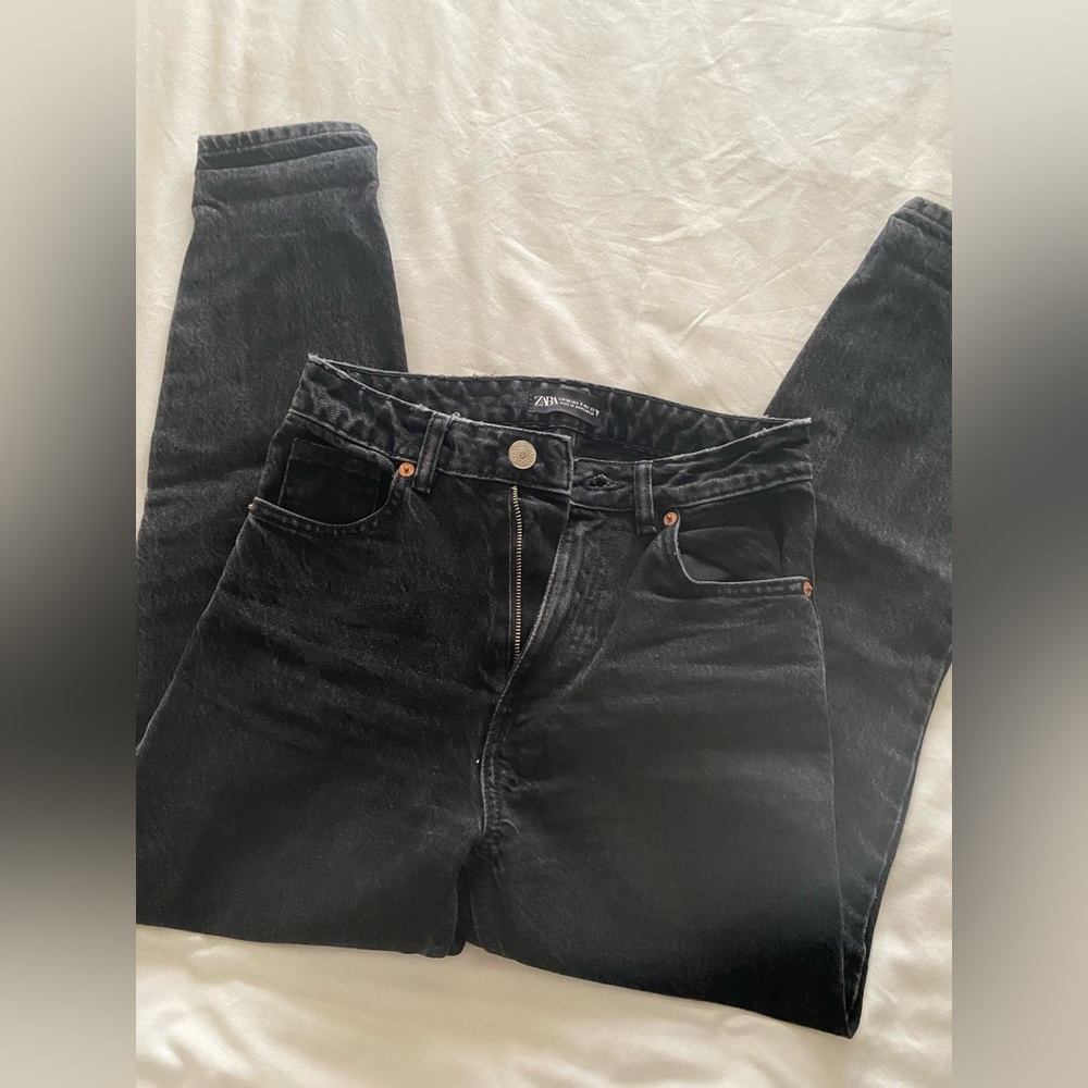 Zara black mom jeans